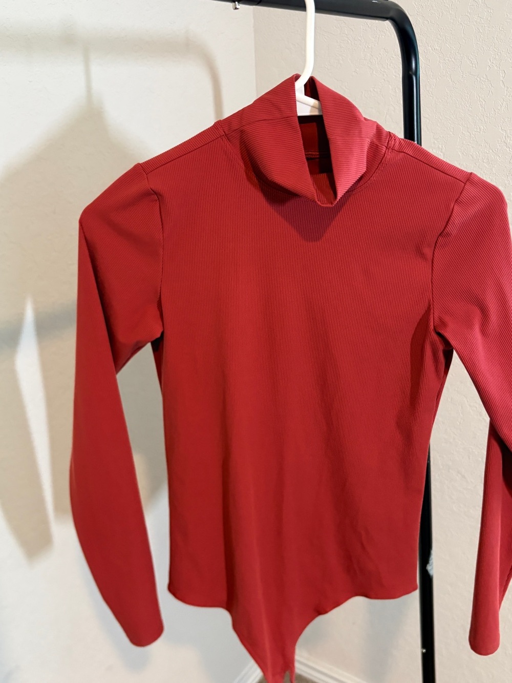 SPANX Red Long-Sleeve Turtleneck Bodysuit